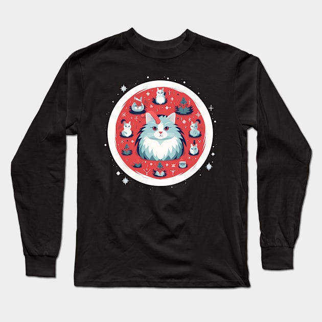 Norwegain Forest Cat  Xmas, Love Cats Long Sleeve T-Shirt by dukito